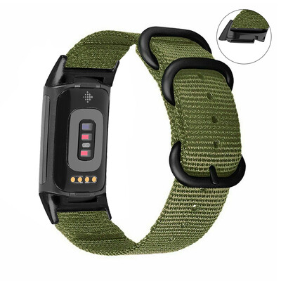 Sport nylon pánt hurok Fitbit Charge 6 5 óra szövött karkötő csukló csere Fitbit Charge 5 6 szíjhoz