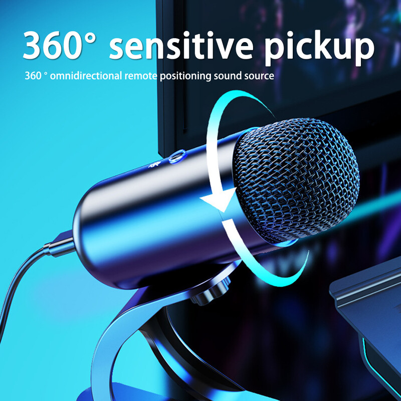USB žaidimų kompiuterio mikrofonas, skirtas transliuoti podcast'us Stalinis laidinis mikrofonas Žaidimų konferencija Įrašymo triukšmą slopinantis mikrofonas