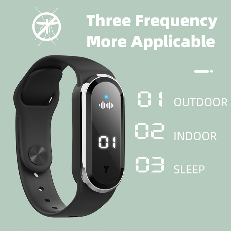 Lauko garso bangos nuo uodų atbaidanti apyrankė Smarthwhatch elektroninis laikrodis žingsnių skaičiavimas kūno temperatūros stebėjimo apyrankė