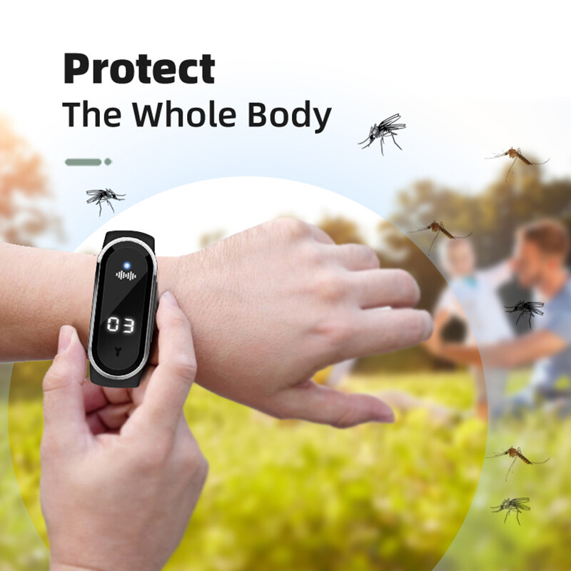 Lauko garso bangos nuo uodų atbaidanti apyrankė Smarthwhatch elektroninis laikrodis žingsnių skaičiavimas kūno temperatūros stebėjimo apyrankė