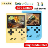 Mini consolă portabilă de jocuri video retro, portabilă, 8 biți, 3,0 inci, LCD color, player pentru jocuri color pentru copii, încorporat în 500 de jocuri
