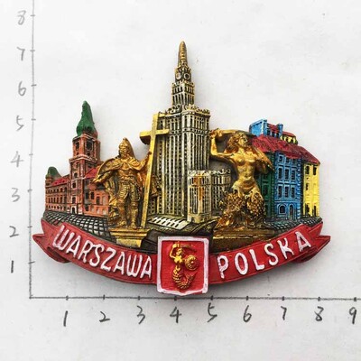 Europa Lenkija 3D šaldytuvo magnetai turizmo suvenyrai šaldytuvo magnetai lipdukų kolekcija rankdarbių dekoravimo straipsniai