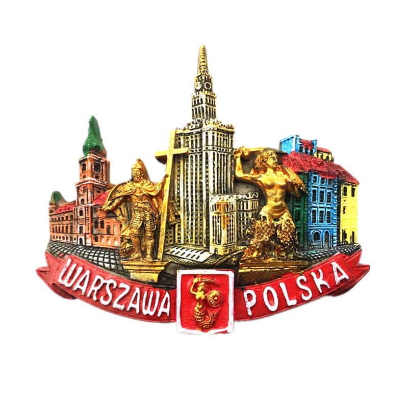 Europa Lenkija 3D šaldytuvo magnetai turizmo suvenyrai šaldytuvo magnetai lipdukų kolekcija rankdarbių dekoravimo straipsniai