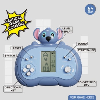 Stitch Mini Handheld κονσόλα παιχνιδιών Ενσωματωμένη 26 παιχνίδια Παιδική ηλικία Tetris Retro Player Παιχνιδομηχανικά παιδικά μαθητικά παιχνίδια