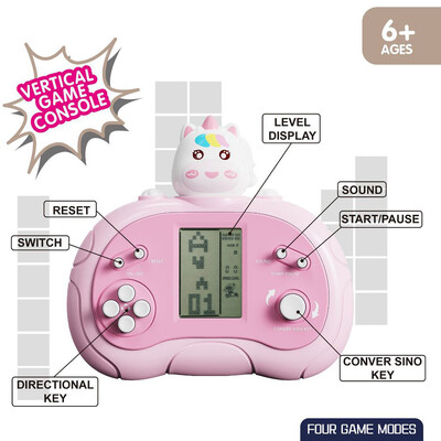 Stitch Mini Handheld κονσόλα παιχνιδιών Ενσωματωμένη 26 παιχνίδια Παιδική ηλικία Tetris Retro Player Παιχνιδομηχανικά παιδικά μαθητικά παιχνίδια