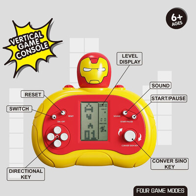 Stitch Mini Handheld κονσόλα παιχνιδιών Ενσωματωμένη 26 παιχνίδια Παιδική ηλικία Tetris Retro Player Παιχνιδομηχανικά παιδικά μαθητικά παιχνίδια