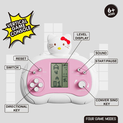 Stitch Mini Handheld κονσόλα παιχνιδιών Ενσωματωμένη 26 παιχνίδια Παιδική ηλικία Tetris Retro Player Παιχνιδομηχανικά παιδικά μαθητικά παιχνίδια