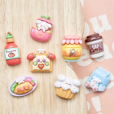8 ks magnetov na chladničku, kawaii kreslené magnety na chladničku s jedlom, roztomilé dekoratívne magnety, personalizovaný magnet na chladničku do skrinky