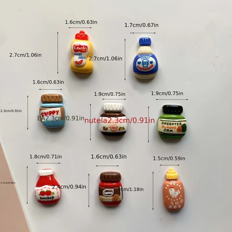 8 ks magnetov na chladničku, kawaii kreslené magnety na chladničku s jedlom, roztomilé dekoratívne magnety, personalizovaný magnet na chladničku do skrinky