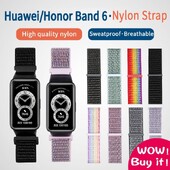 Νέο ρυθμιζόμενο λουρί από νάιλον για Huawei Band 6 Breathable 6NFC Ανταλλακτικά Αξεσουάρ Βραχιόλι για Honor band 6 Wristband