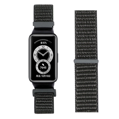 Νέο ρυθμιζόμενο λουρί από νάιλον για Huawei Band 6 Breathable 6NFC Ανταλλακτικά Αξεσουάρ Βραχιόλι για Honor band 6 Wristband