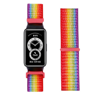 Νέο ρυθμιζόμενο λουρί από νάιλον για Huawei Band 6 Breathable 6NFC Ανταλλακτικά Αξεσουάρ Βραχιόλι για Honor band 6 Wristband