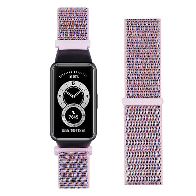 Νέο ρυθμιζόμενο λουρί από νάιλον για Huawei Band 6 Breathable 6NFC Ανταλλακτικά Αξεσουάρ Βραχιόλι για Honor band 6 Wristband