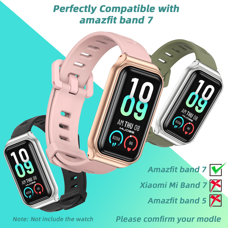 Dirželis „Amazfit Band 7“ išmaniojo laikrodžio silikoninė apyrankė, skirta „Amazfit“ 7 juostų apyrankei, vandeniui atspari pakaitinė laikrodžio apyrankė