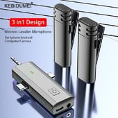 Microfon Lavalier 3 în 1 fără fir Microfon inteligent cu reducere a zgomotului pentru iPhone Type-C Jack de 3,5 mm Smartphone SLR Cameră PC