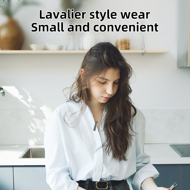 Microfon Lavalier 3 în 1 fără fir Microfon inteligent cu reducere a zgomotului pentru iPhone Type-C Jack de 3,5 mm Smartphone SLR Cameră PC