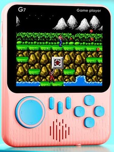 G7 3,5 hüvelykes, nagy felbontású retro kézi játékkonzol Támogatja a TV beépített 666 videojátékokat