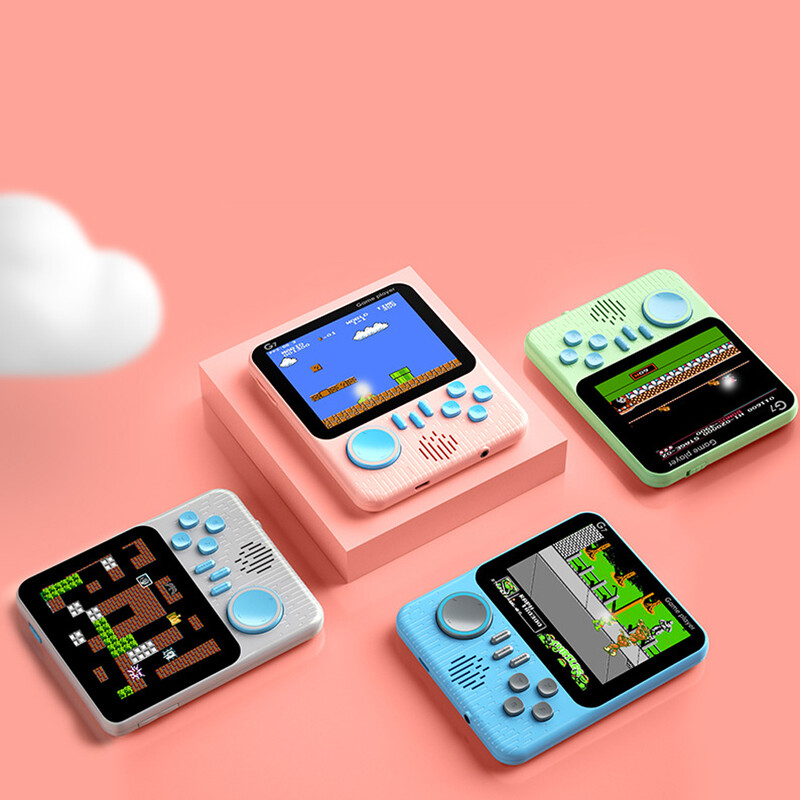 G7 3,5 hüvelykes, nagy felbontású retro kézi játékkonzol Támogatja a TV beépített 666 videojátékokat