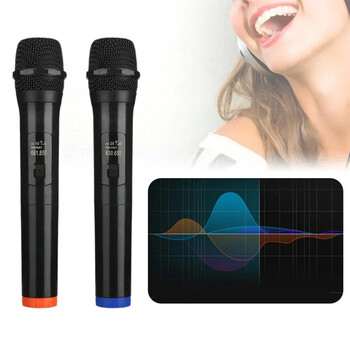 Επαναφορτιζόμενο ασύρματο μικρόφωνο UHF Dynamic Handheld Mic Karaoke For Wedding Club Wireless microphone set