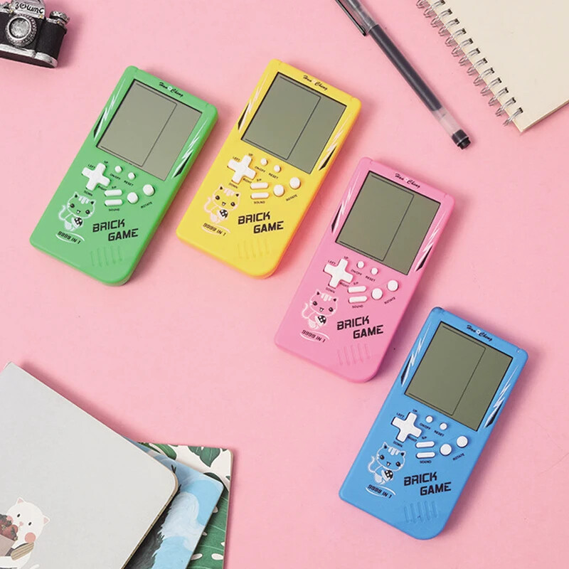 Nauja mini nešiojama retro rankinė konsolė vaikams klasikinis kišeninis nostalgiškas žaidimas BRICK žaidimo mašina mokomieji žaislai dėlionės žaidimas