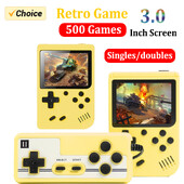 Ρετρό φορητή μίνι φορητή κονσόλα βιντεοπαιχνιδιών 8 bit 3,0 ιντσών Έγχρωμη οθόνη LCD για παιδιά Έγχρωμη συσκευή αναπαραγωγής παιχνιδιών ενσωματωμένη σε 500 παιχνίδια