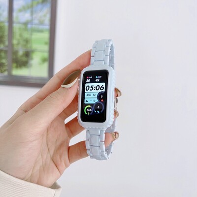 Gyanta szíj Huawei Band 9 7 8 okosóra tok csere karkötő karkötő Honor Band 7 6 Huawei Band 9 7 8 szíjhoz