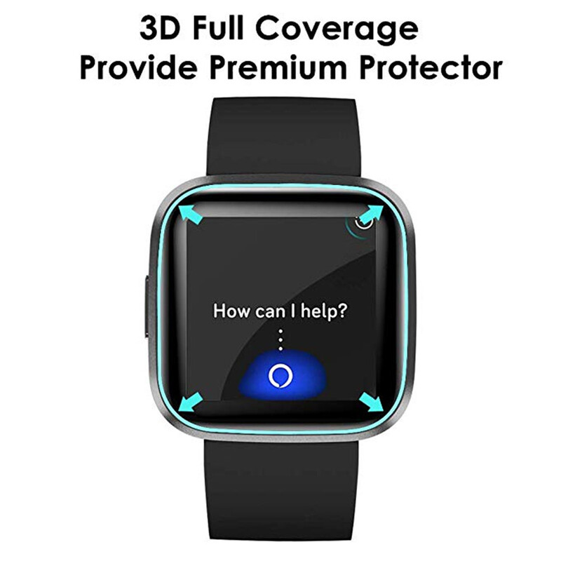 2 buc. Husă film de protecție 3D din sticlă moale pentru Fitbit Versa 2 3 Sense Versa4 Protector de ecran complet pentru ceas inteligent pentru Fitbit Versa3