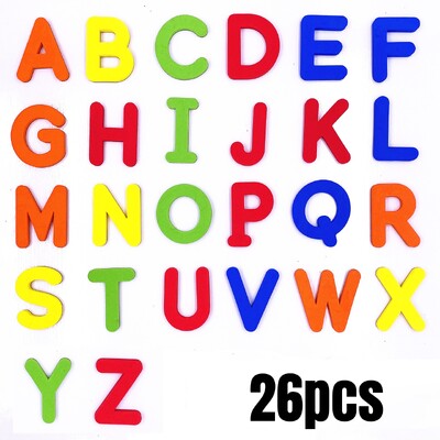 Magnetinės raidės skaičių abėcėlė ABC 123 šaldytuvo magnetai plastikiniai mokomieji ikimokyklinio mokymosi žaislų rinkinys didžiosiomis mažosiomis raidėmis Matematika