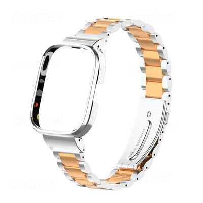 Curea de ceas din metal pentru Xiaomi Mi Watch Lite Redmi Watch 2 Lite 3 Protector de curea din oțel inoxidabil din metal activ Bratara capac