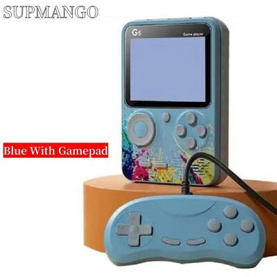 500 Games Mini kézi játékkonzol, beépített klasszikus retro G5 lejátszó Támogatás TV-kimenet játékvezérlővel gyerekeknek, felnőtteknek karácsonyi ajándék