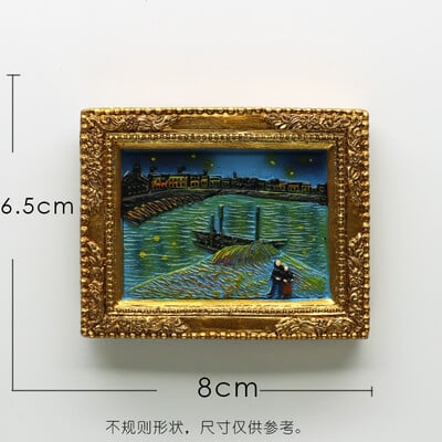 Pasaulyje žinomas paveikslas Van Gogo paveikslas Paveikslų rėmelis 3d šaldytuvo magnetai žvaigždėtas dangus saulėgrąža siesta šaldytuvo lipdukai dovanos