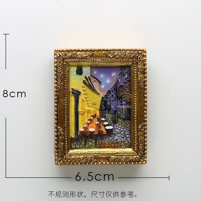 Pasaulyje žinomas paveikslas Van Gogo paveikslas Paveikslų rėmelis 3d šaldytuvo magnetai žvaigždėtas dangus saulėgrąža siesta šaldytuvo lipdukai dovanos