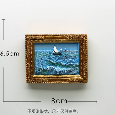 Pasaulyje žinomas paveikslas Van Gogo paveikslas Paveikslų rėmelis 3d šaldytuvo magnetai žvaigždėtas dangus saulėgrąža siesta šaldytuvo lipdukai dovanos