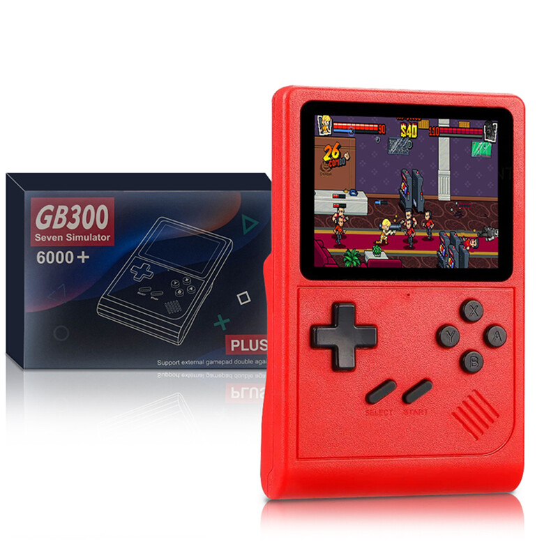 GB300 TV Retro Herná konzola Vstavaná 8G 3,0-palcová obrazovka Ručné herné prehrávače 6000+ hier AV výstup Darčeky pre chlapcov a dievčatá
