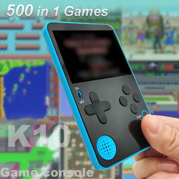 K10 Ultra Thin Handheld Κονσόλα παιχνιδιών Ενσωματωμένη 500 Classic Games 2,4 ιντσών Mini Video Games Player Παιχνίδι παιχνιδιών για παιδιά