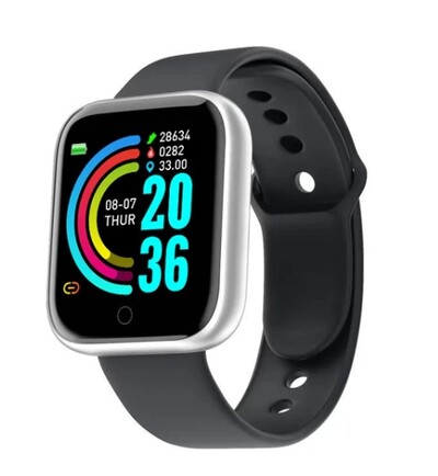 2024 Ceas digital inteligent la modă Femei Bărbați cu Y68 D20 Bluetooth Memento de apel Telecomanda Aparat foto Ceas de mână sport pentru Apple Android