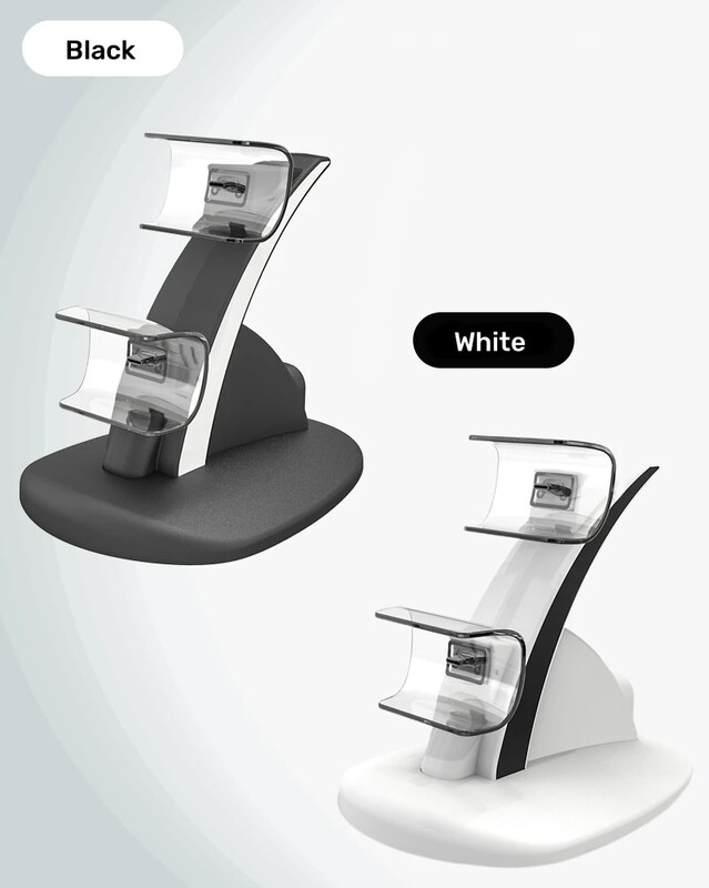 Gyors töltés PS5 vezérlőhöz Gamepad Kettős töltés Playstation 5 kontroller töltőhöz Dokkoló állvány Tartozékok