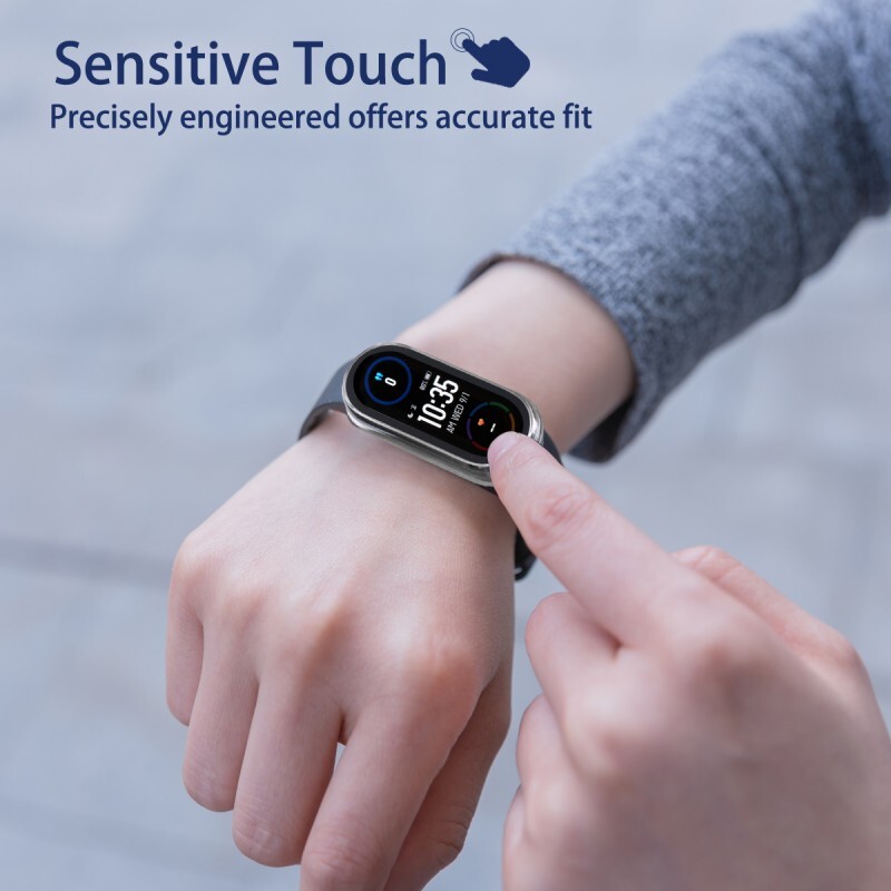 Ochranné puzdro 2 v 1 pre Xiaomi Mi Band 7 6 5 4 3 ks, ochranný kryt s nárazuvzdorným rámom pre MiBand 7 NFC