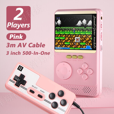 2 az 1-ben Q18 játékkonzol 6000Mah powerbank kézi játéklejátszók gépi konzol 500 klasszikus játékok 3 hüvelykes HD LCD képernyő