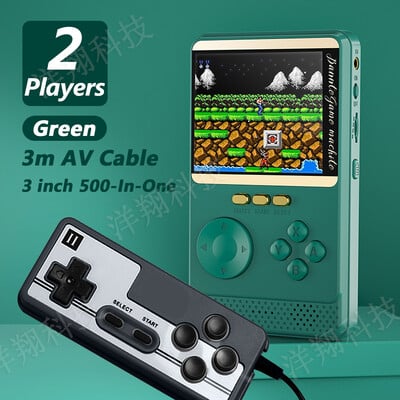 2 az 1-ben Q18 játékkonzol 6000Mah powerbank kézi játéklejátszók gépi konzol 500 klasszikus játékok 3 hüvelykes HD LCD képernyő