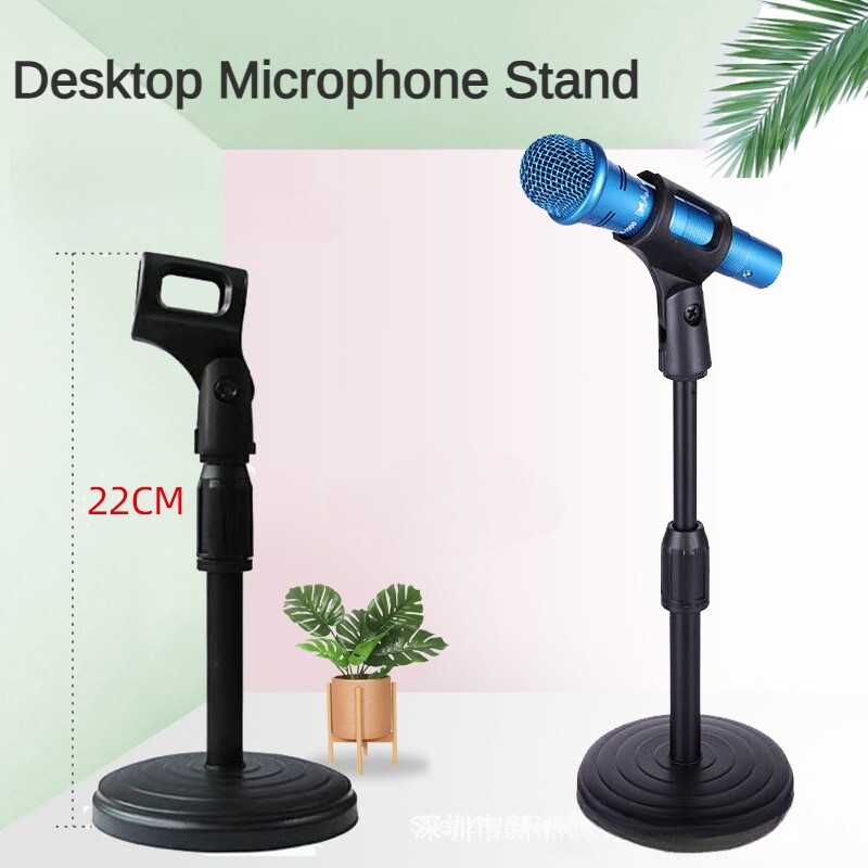 1 db mikrofonos behúzható asztali állvány asztali lemezes mikrofonállvány Élő közvetítés asztali állvány mikrofoncsipesz