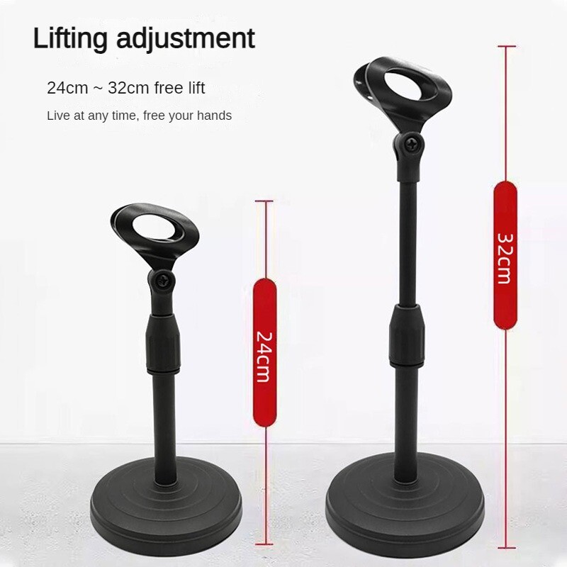 1 db mikrofonos behúzható asztali állvány asztali lemezes mikrofonállvány Élő közvetítés asztali állvány mikrofoncsipesz