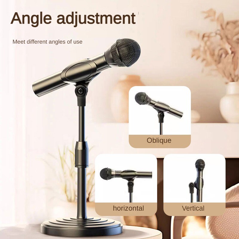 1 db mikrofonos behúzható asztali állvány asztali lemezes mikrofonállvány Élő közvetítés asztali állvány mikrofoncsipesz