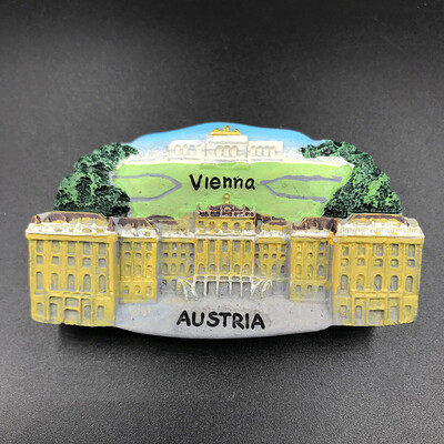 Rakúsko Viedeň turistický suvenír nálepka na chladničku kuchynská dekorácia 3D magnetická nálepka na chladničku magnety na chladničku darčeky