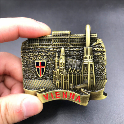 Rakúsko Viedeň turistický suvenír nálepka na chladničku kuchynská dekorácia 3D magnetická nálepka na chladničku magnety na chladničku darčeky
