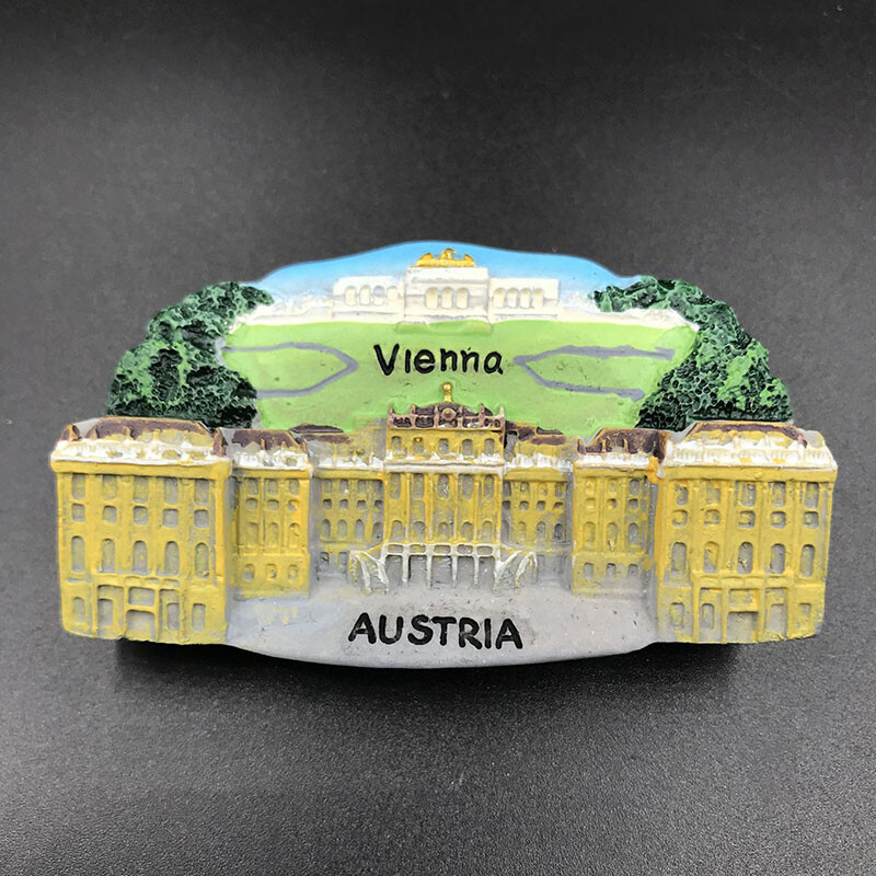Rakúsko Viedeň turistický suvenír nálepka na chladničku kuchynská dekorácia 3D magnetická nálepka na chladničku magnety na chladničku darčeky