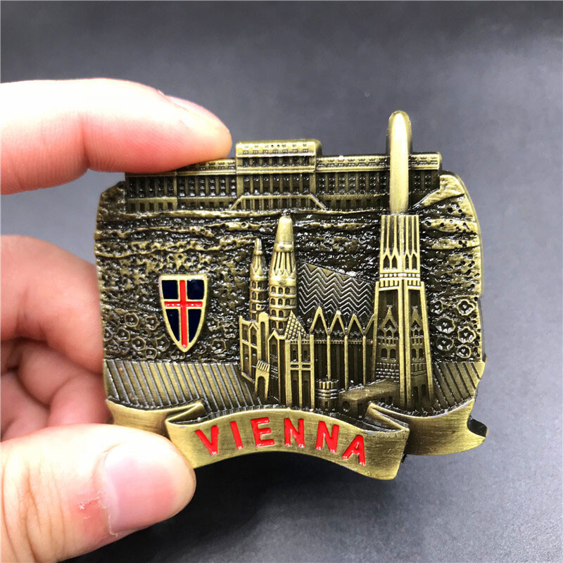 Rakúsko Viedeň turistický suvenír nálepka na chladničku kuchynská dekorácia 3D magnetická nálepka na chladničku magnety na chladničku darčeky