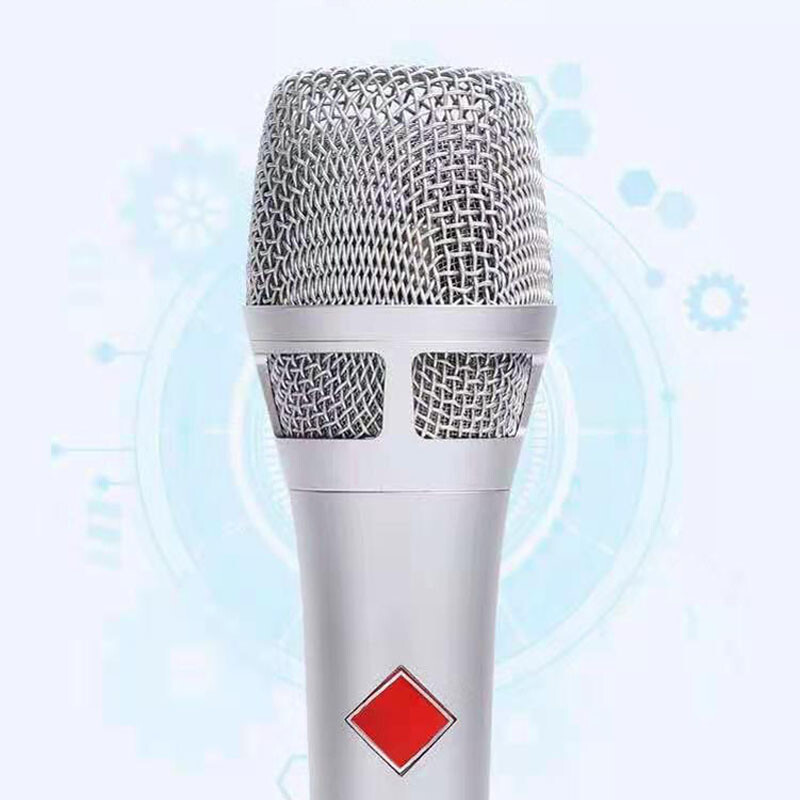 KMS105 Professzionális kondenzátor mikrofon Stúdió felvétel Dupla fémrács Live Cardioid 5V tápegység számítógépmikrofon