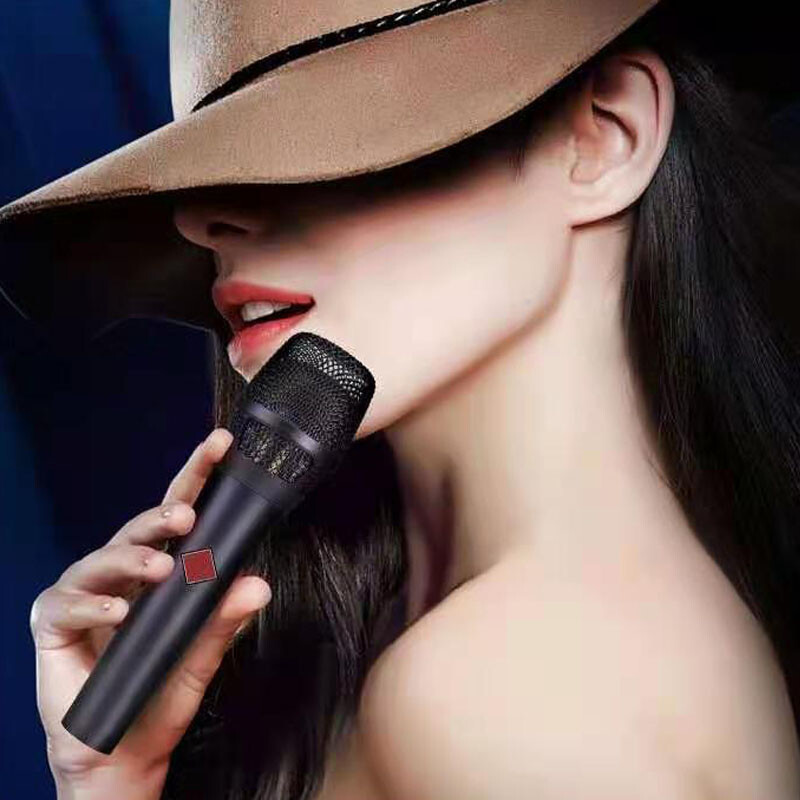 KMS105 Professzionális kondenzátor mikrofon Stúdió felvétel Dupla fémrács Live Cardioid 5V tápegység számítógépmikrofon