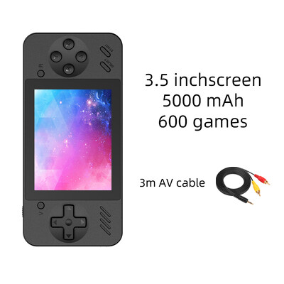 POWKIDDY Q35 delninis žaidimų pultas, 5000 mAh mobilusis maitinimo šaltinis, 8 bitų žaidimas, pigios dovanos vaikams, palaikymas dviems žaidėjams